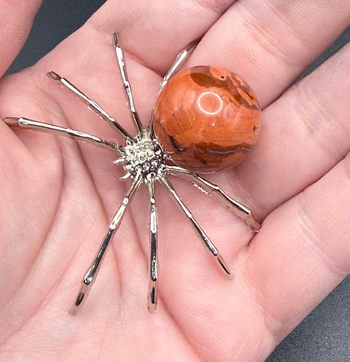 Red Jasper Crystal Spider