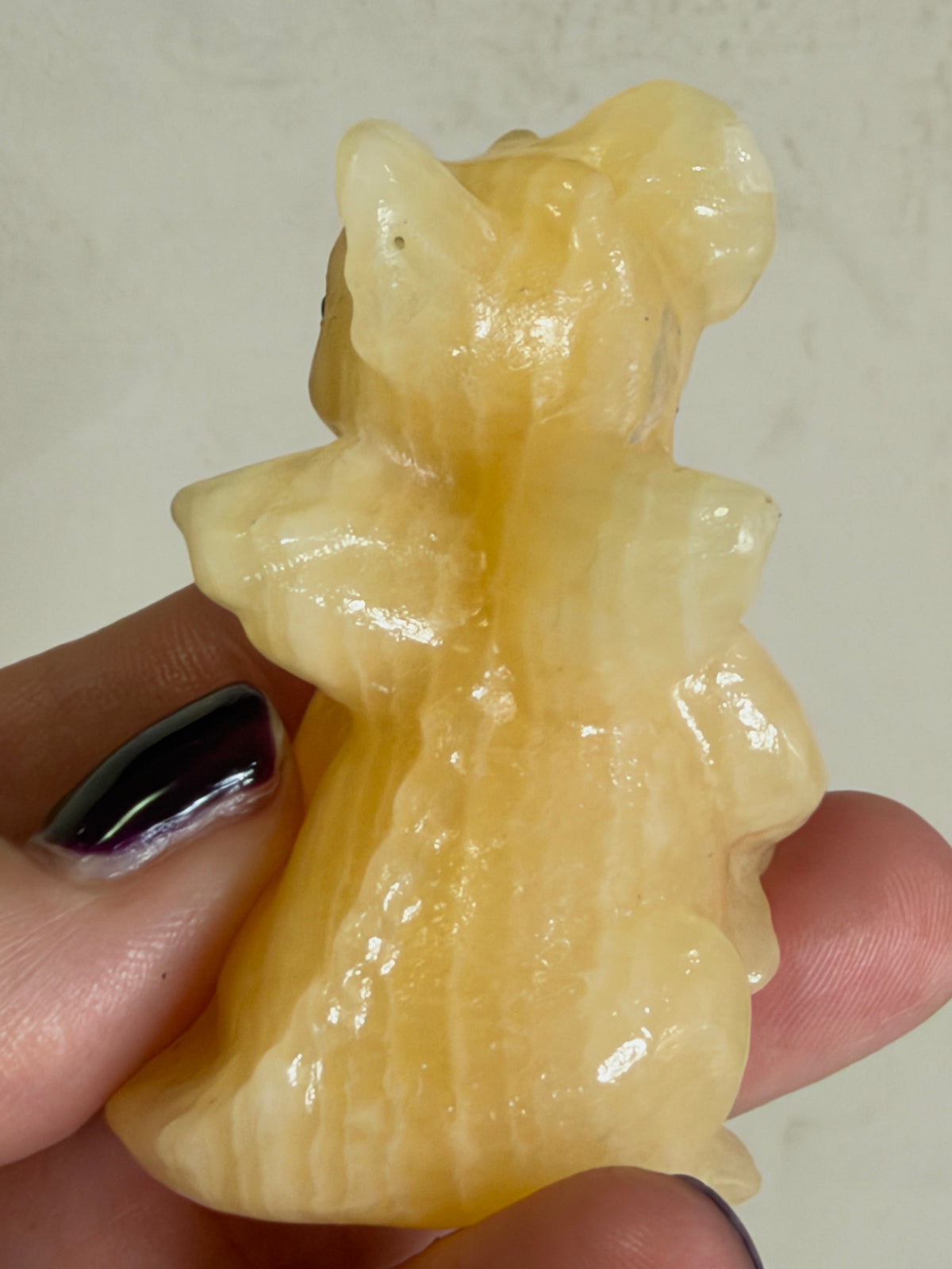 Baby Dragon Yellow Calcite Carving – 6 cm
