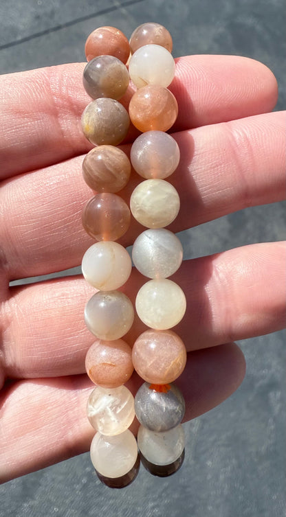Mixed Moonstone 8mm Bracelet