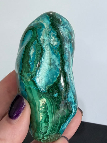 Chrysocolla with Malachite Freeform Premium– Madagascar – 275g -
