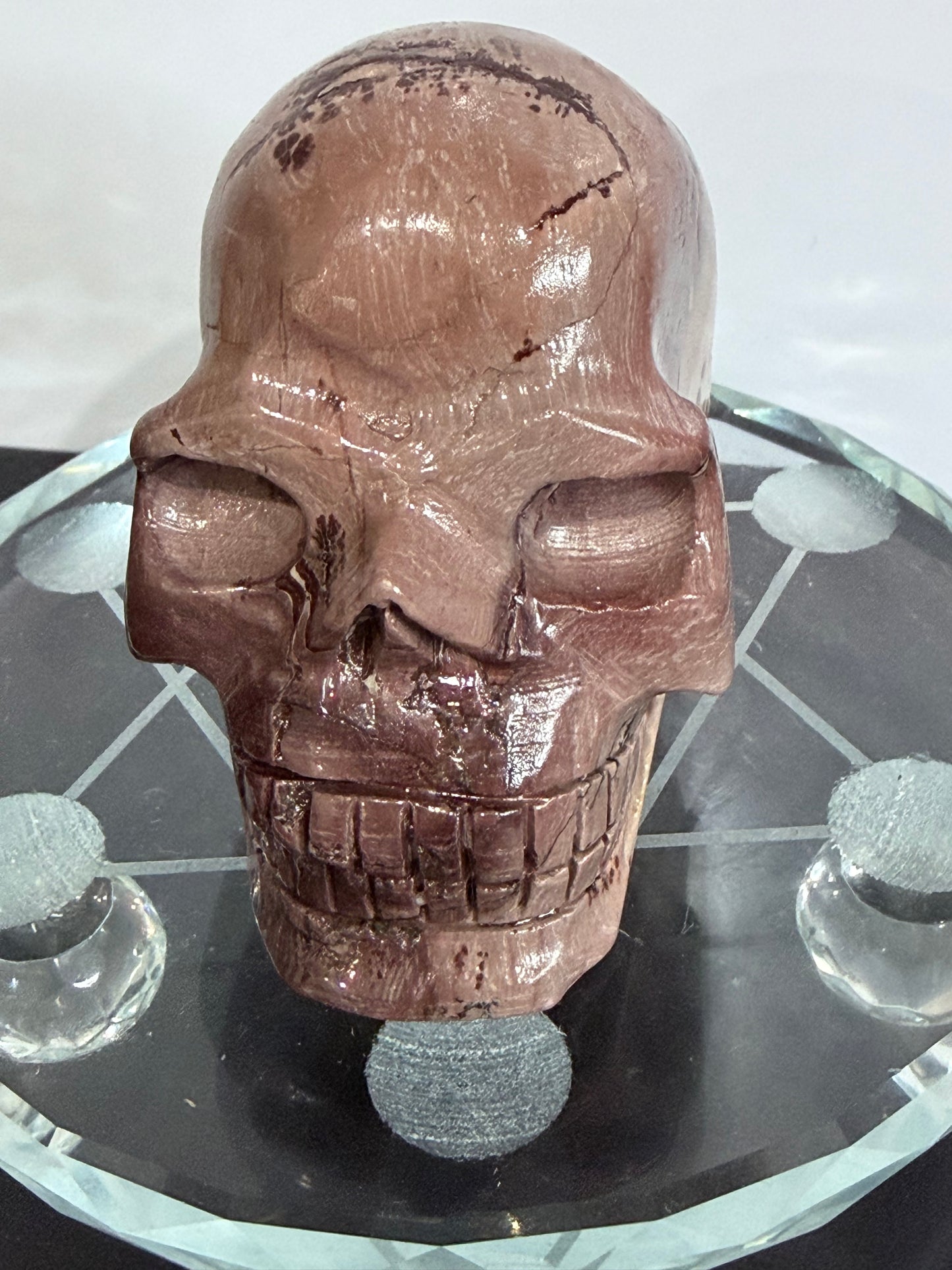 Picture Jasper Skull Carving – 300g