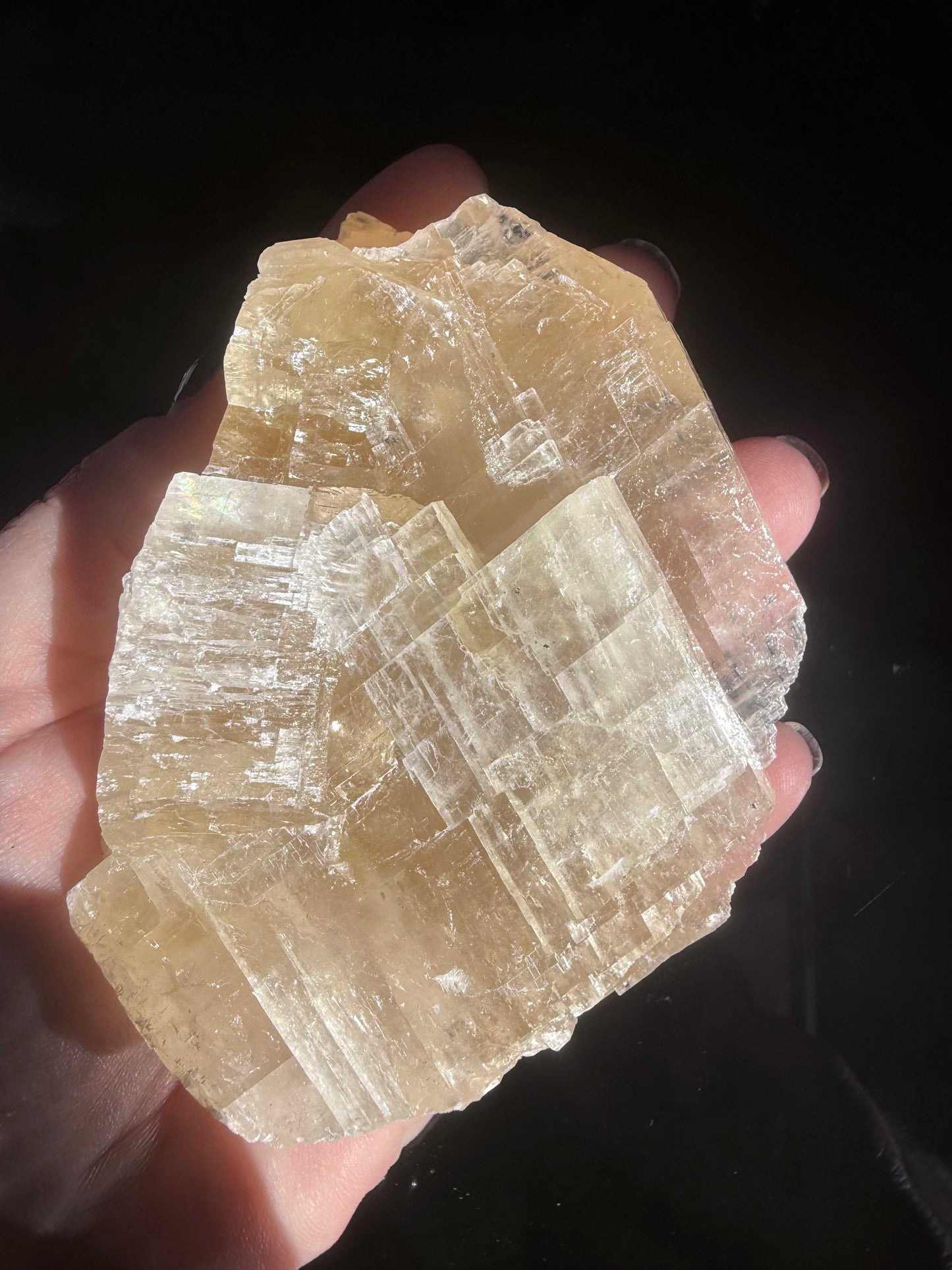 Raw Calcite on Light Base