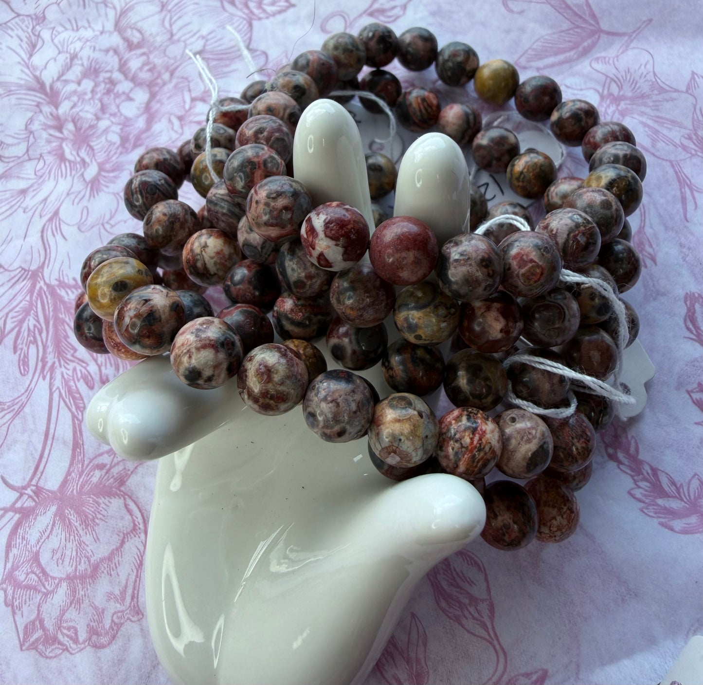 Leopard Skin Jasper Bracelet 8mm