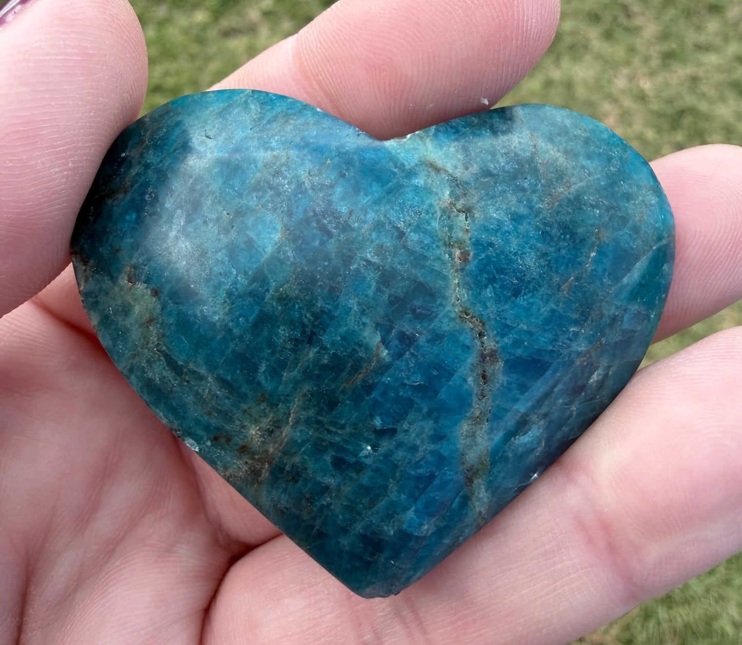 Blue Apatite Heart