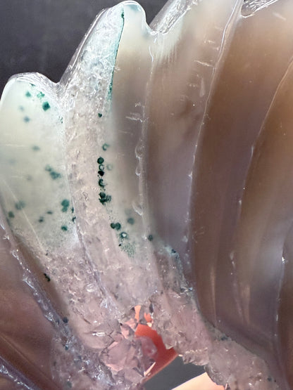 Agate Druzy Swan Carving