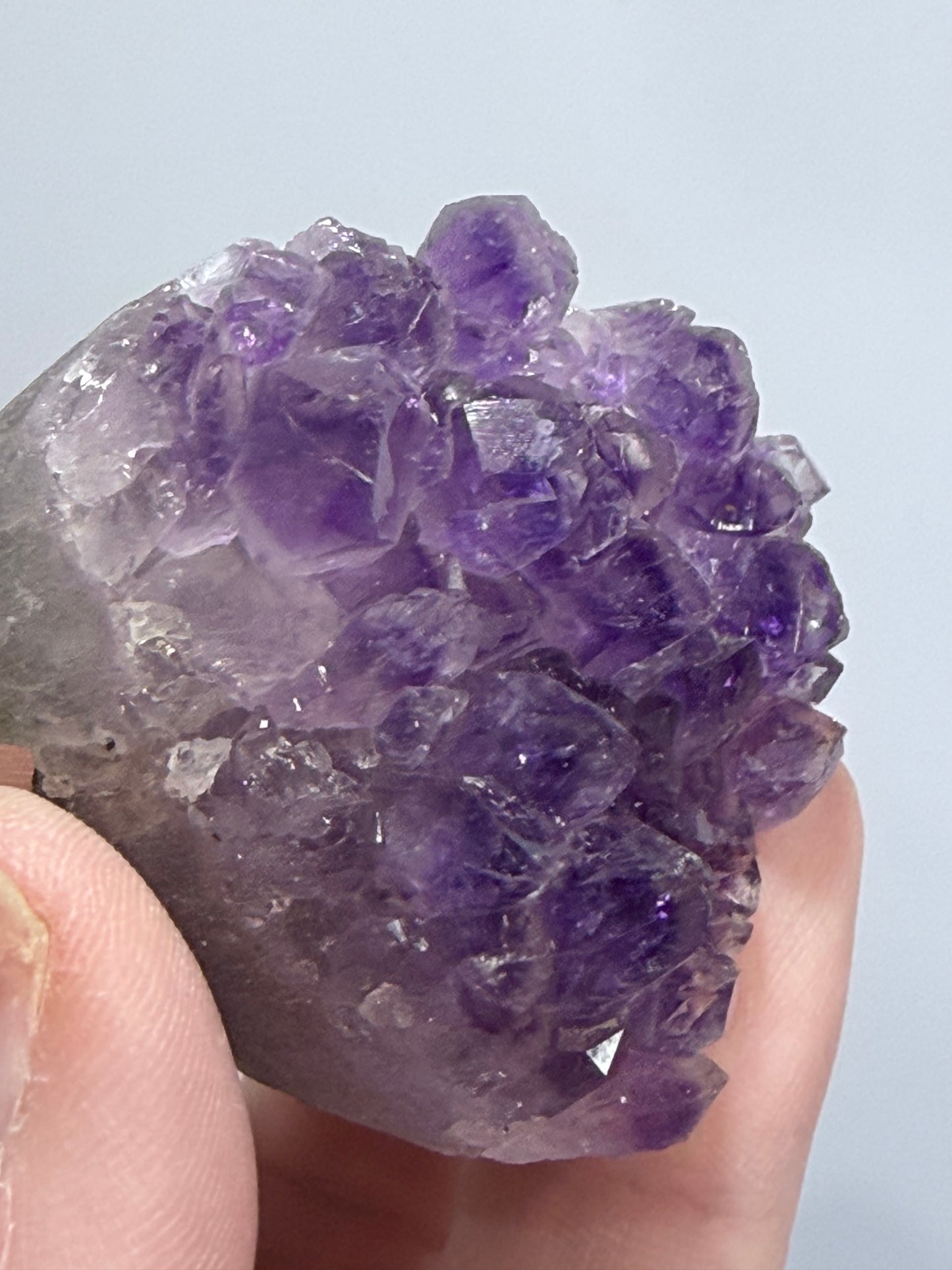 Amethyst Druzy Heart Cluster With Stand (A)