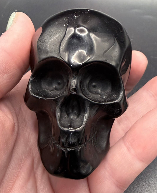 Black Obsidian Skull