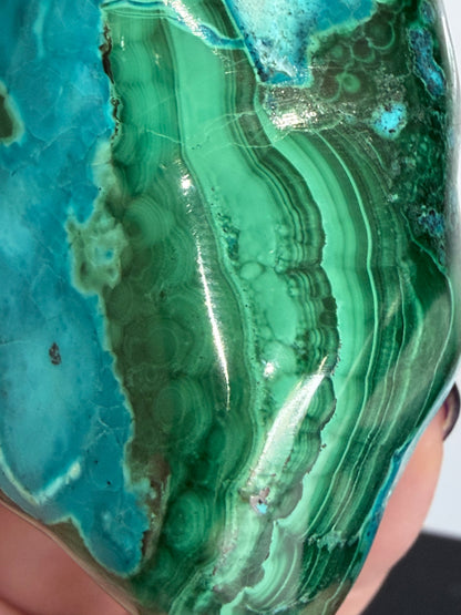 Chrysocolla with Malachite Freeform Premium– Madagascar – 275g -