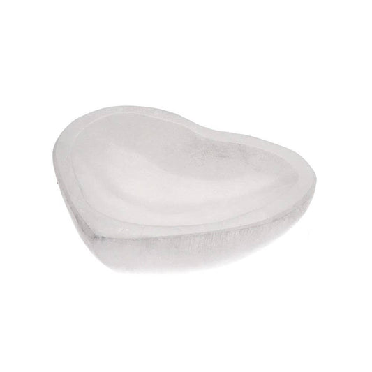 Small Selenite Heart Bowl.- Purification