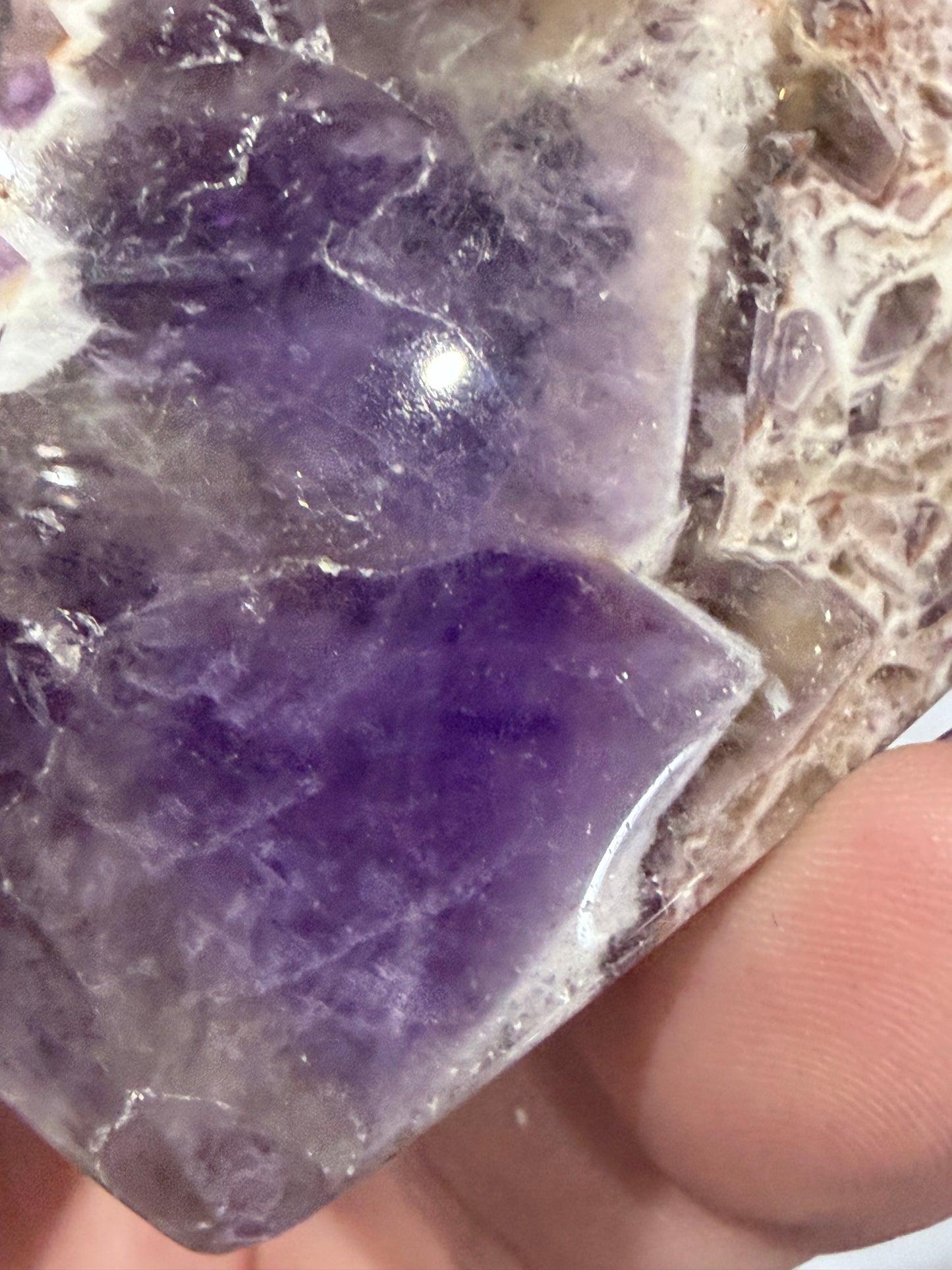 Chevron Amethyst Heart – Self Standing D