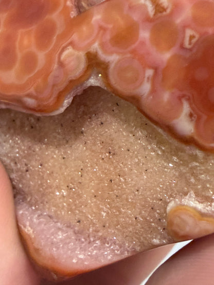 Carnelian Agate Druzy Heart A -