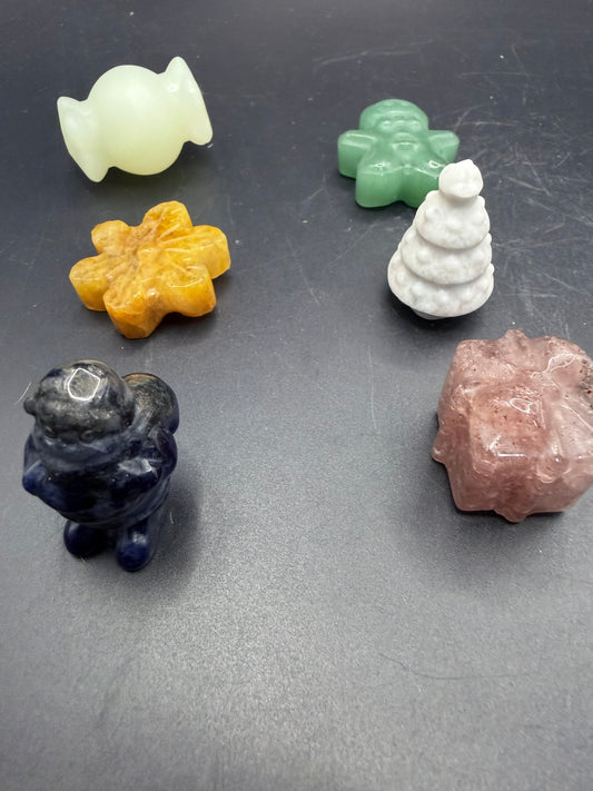 Christmas Miniature Crystal Set – Mixed Carvings
