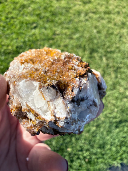 ✨ Manganese with Quartz Cluster