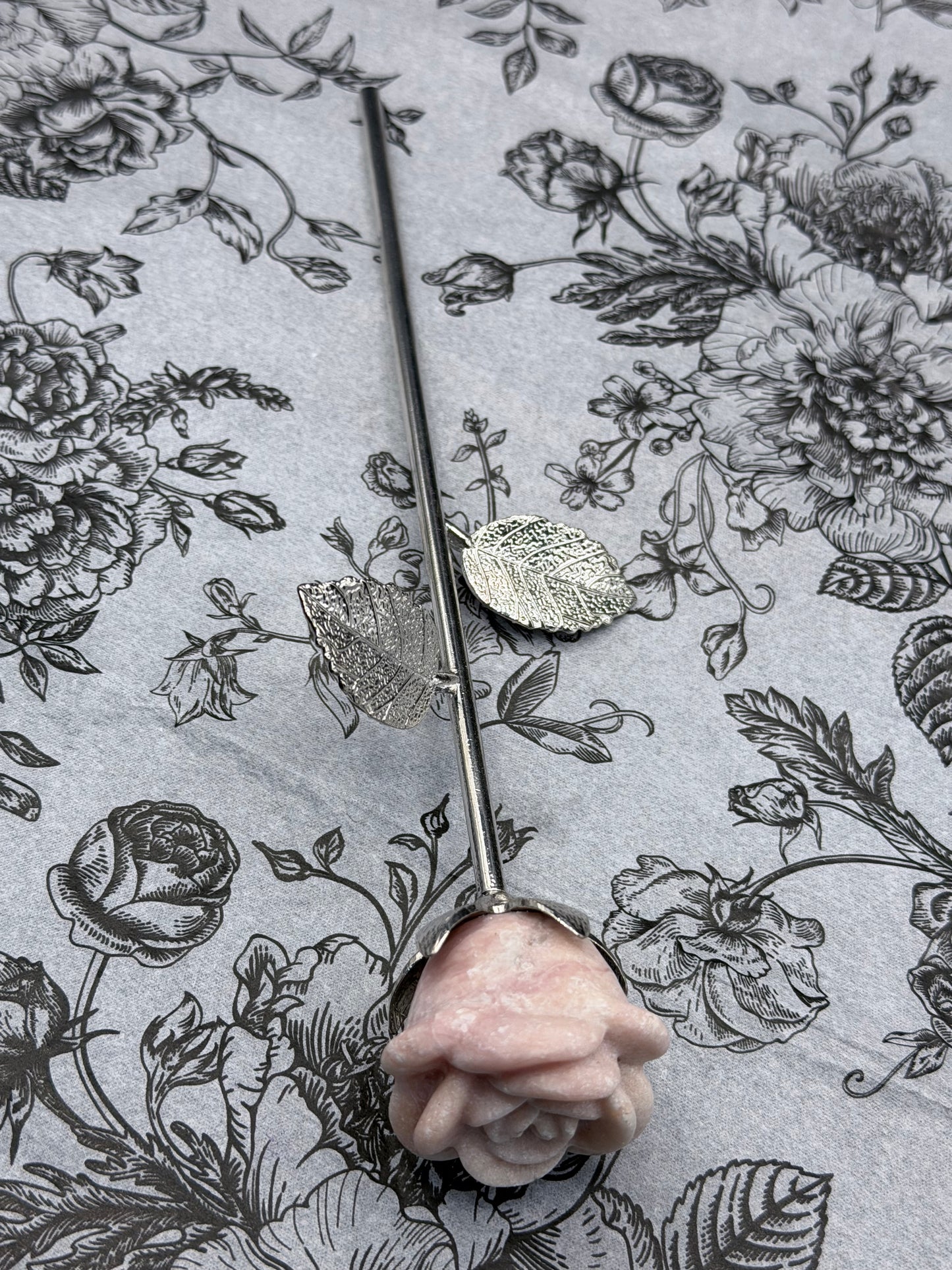 Pink Opal Rose Stem (22cm)