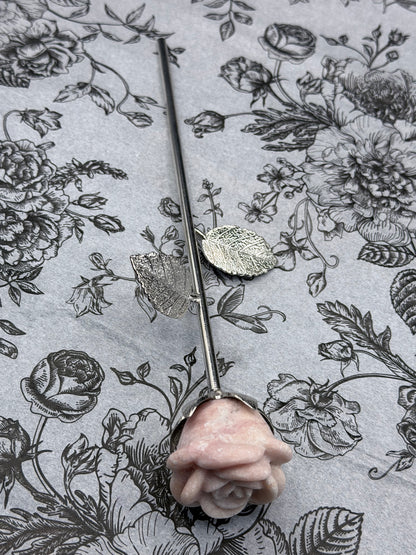 Pink Opal Rose Stem (22cm)