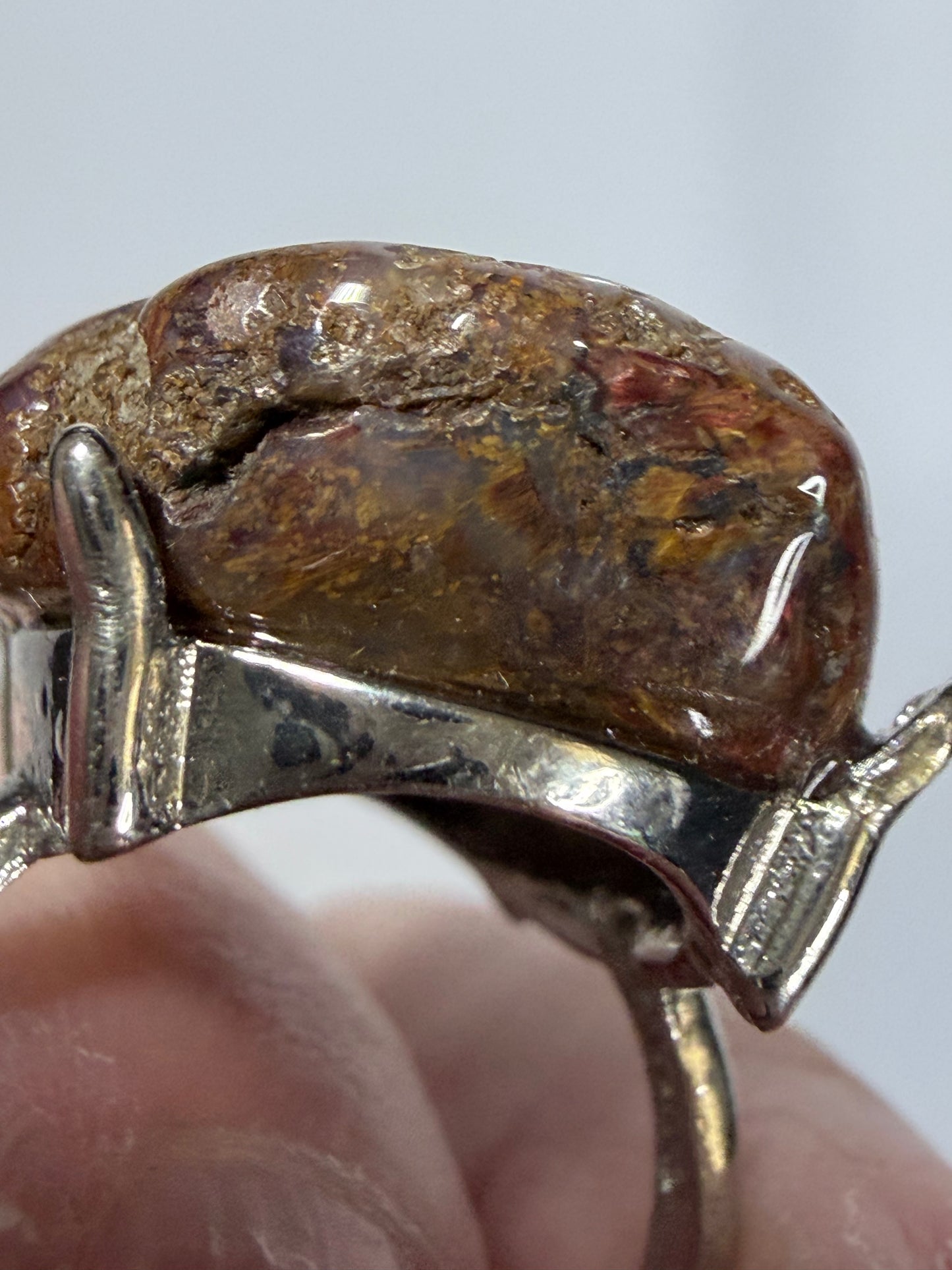 Natural Pietersite Adjustable Ring