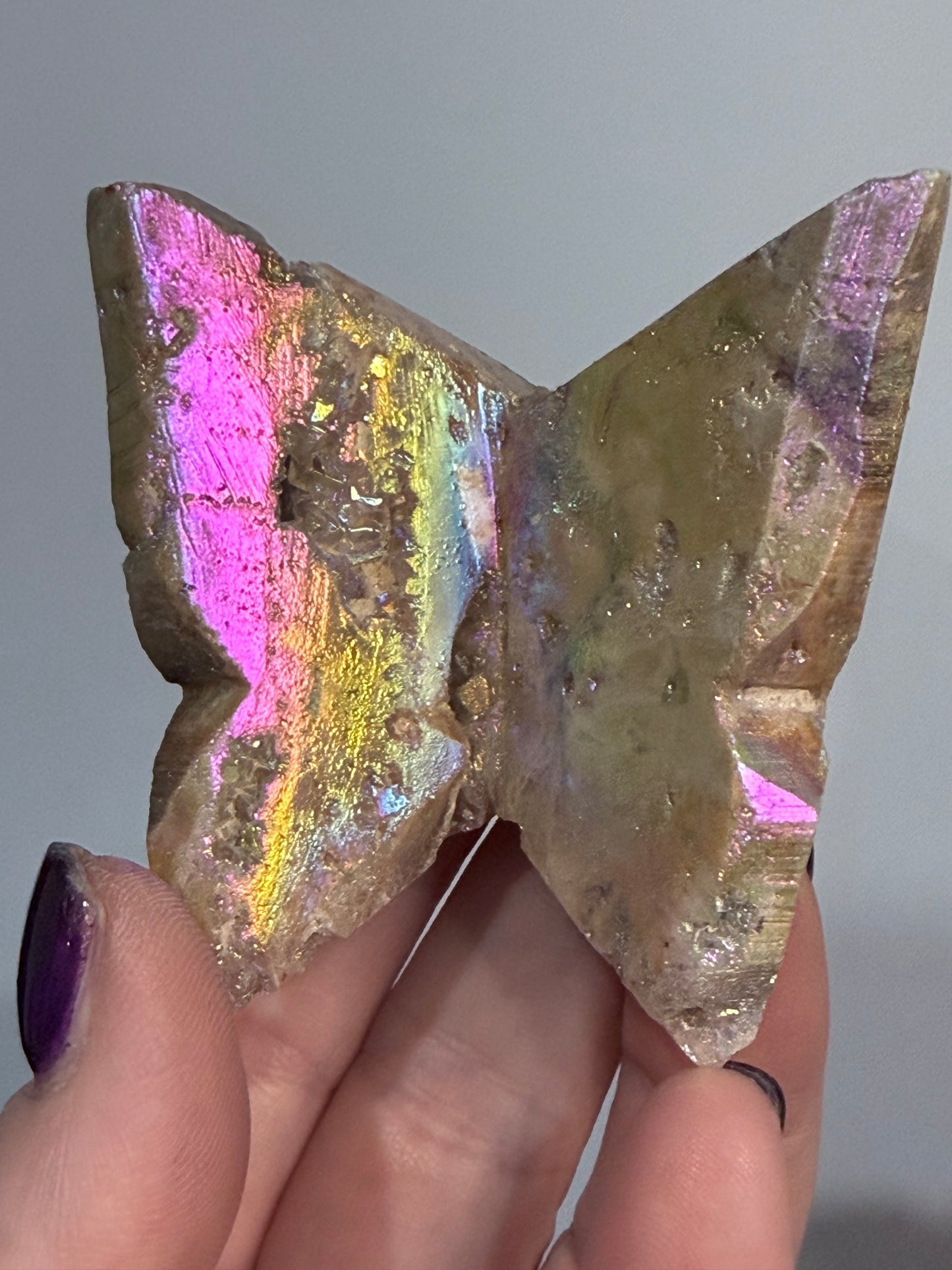 Aura-Coated Sphalerite Butterfly D