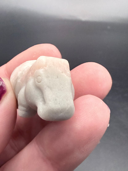 Mini Crystal Hippo Carvings – Strength, Calm & Emotional Balance