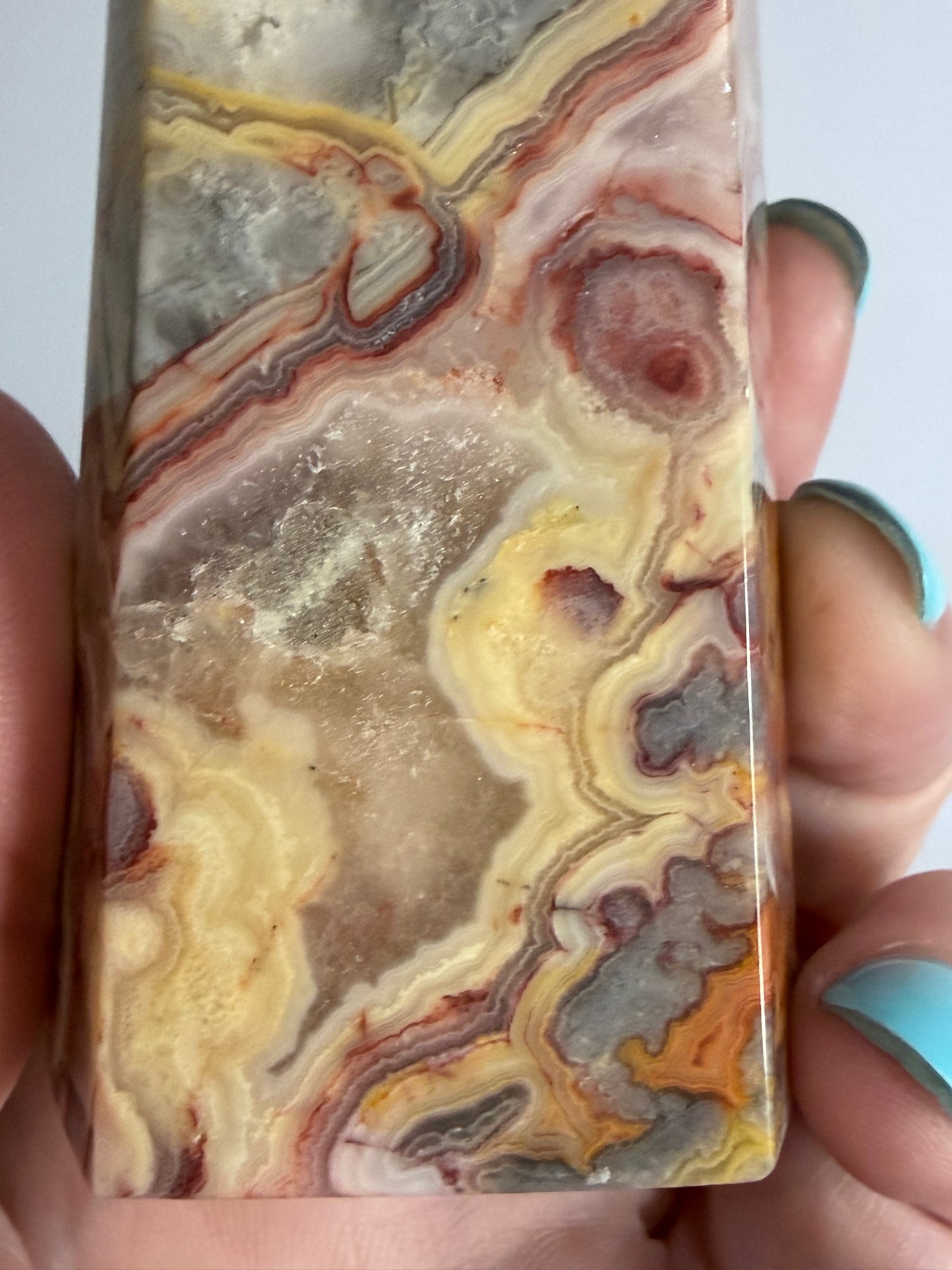 Crazy Lace Agate Tower – C -