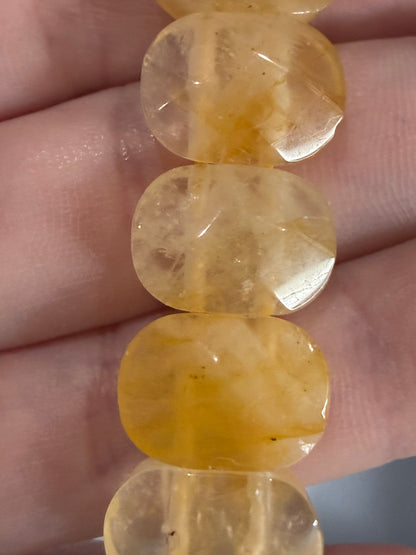 Faceted Honey Calcite Bracelet – Golden Confidence & Motivation Crystal | Solar Plexus Energy