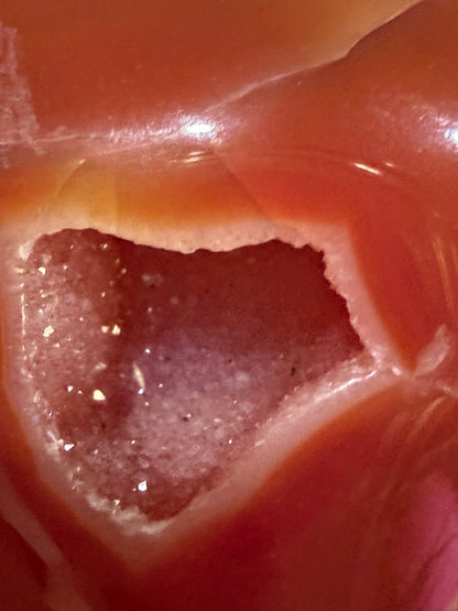 Carnelian Agate Geode Heart C -