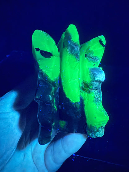 Volcano Agate Dragon Head | UV Reactive | 580g | 12.2 × 8cm