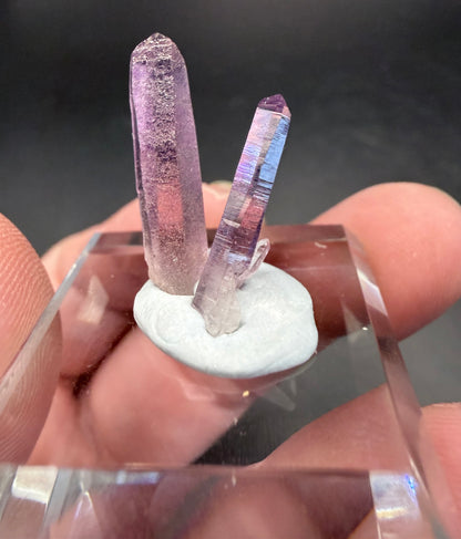 Vera Cruz Amethyst Cluster on Glass Display