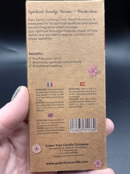 Palo Santo for Purification Smudge Incense 8 Short Sticks