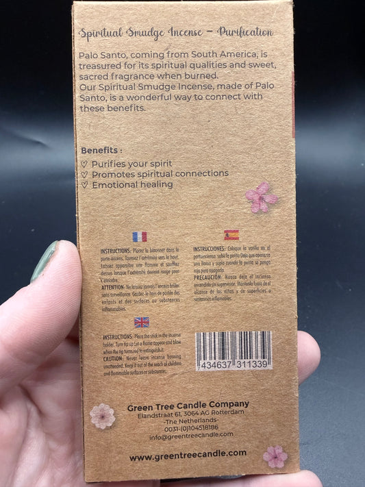 Palo Santo for Purification Smudge Incense 8 Short Sticks