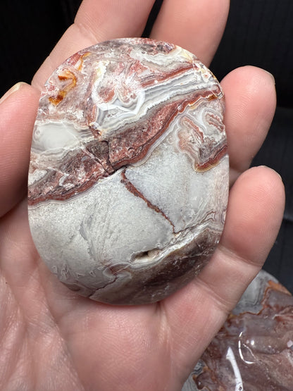 Mexican Crazy Lace Agate Palm Stone