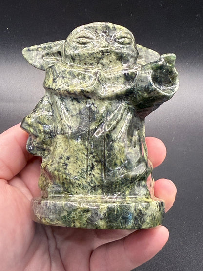 Serpentine Jade “Yoda” Carving 537g 10cm