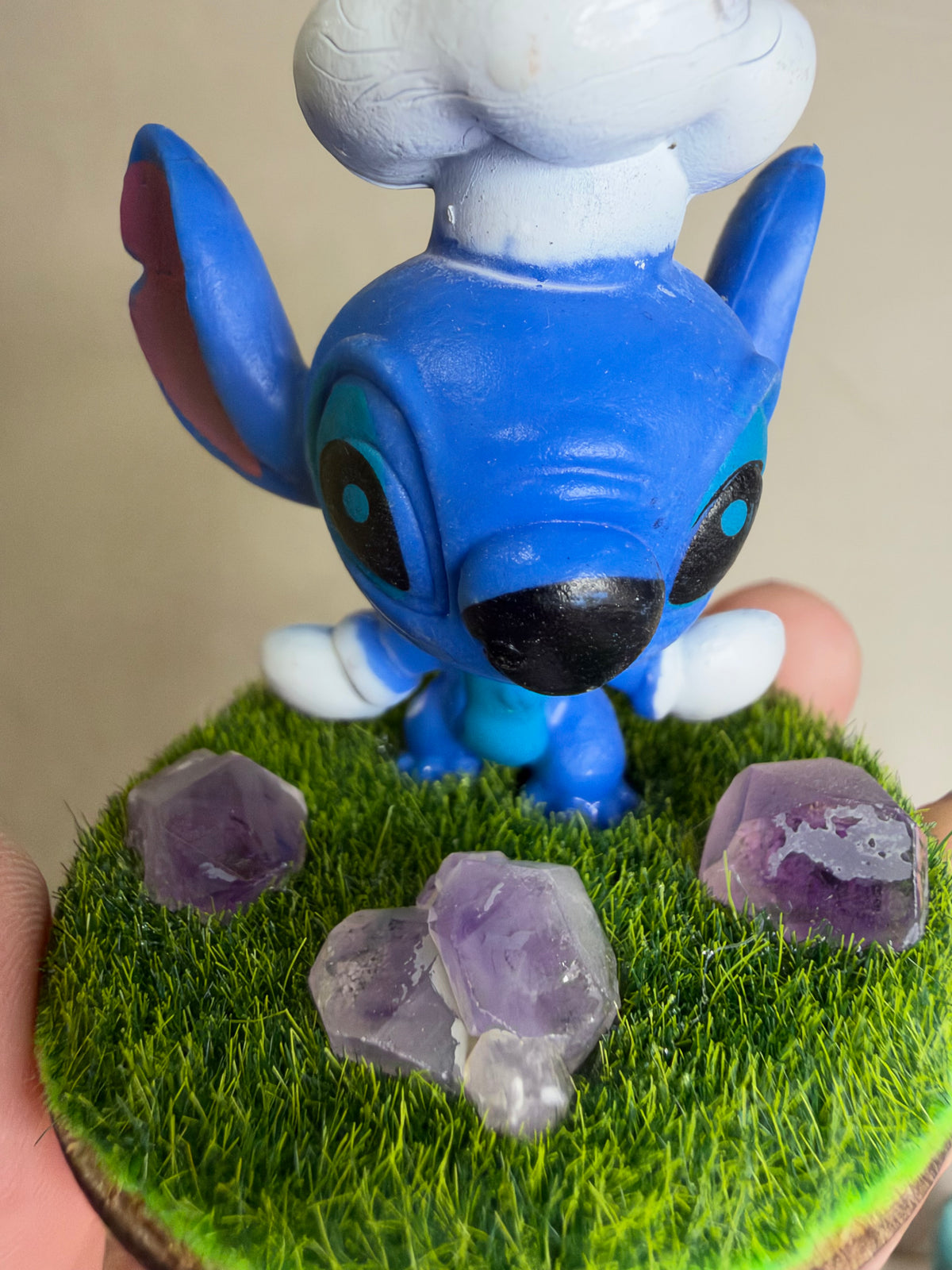 Chef Stitch Amethyst Mini Crystal Garden – 6cm