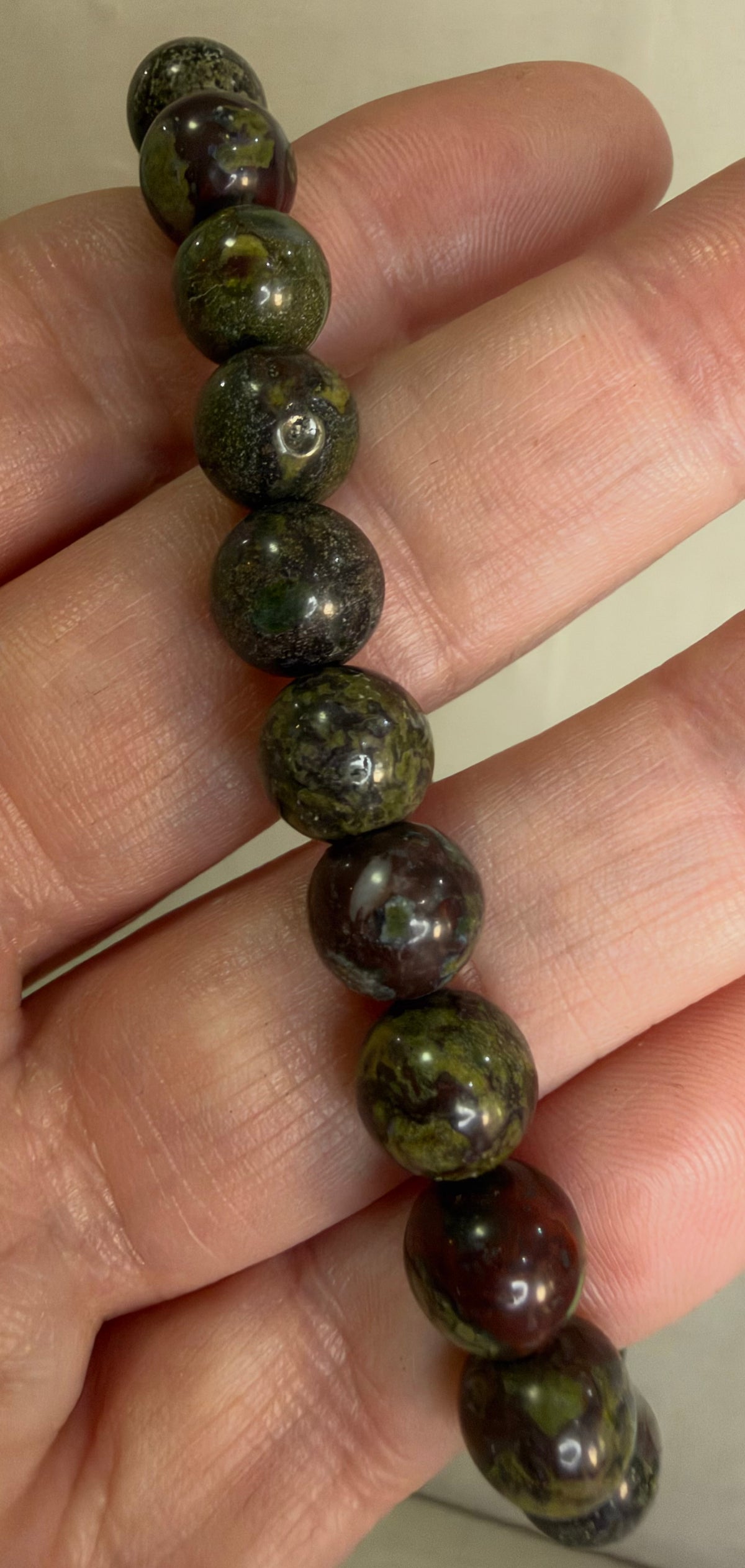 8mm Snowflake Obsidian Bracelet