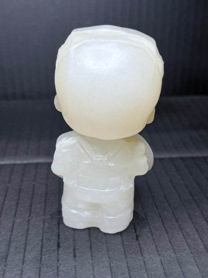 White Calcite “Captain America” Carving (10cm | 300g)