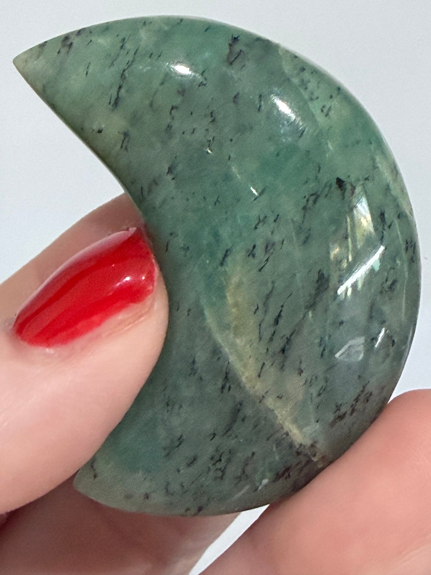 Amazonite Moon Carving – 4.6–5 cm (Pick Your Own)
