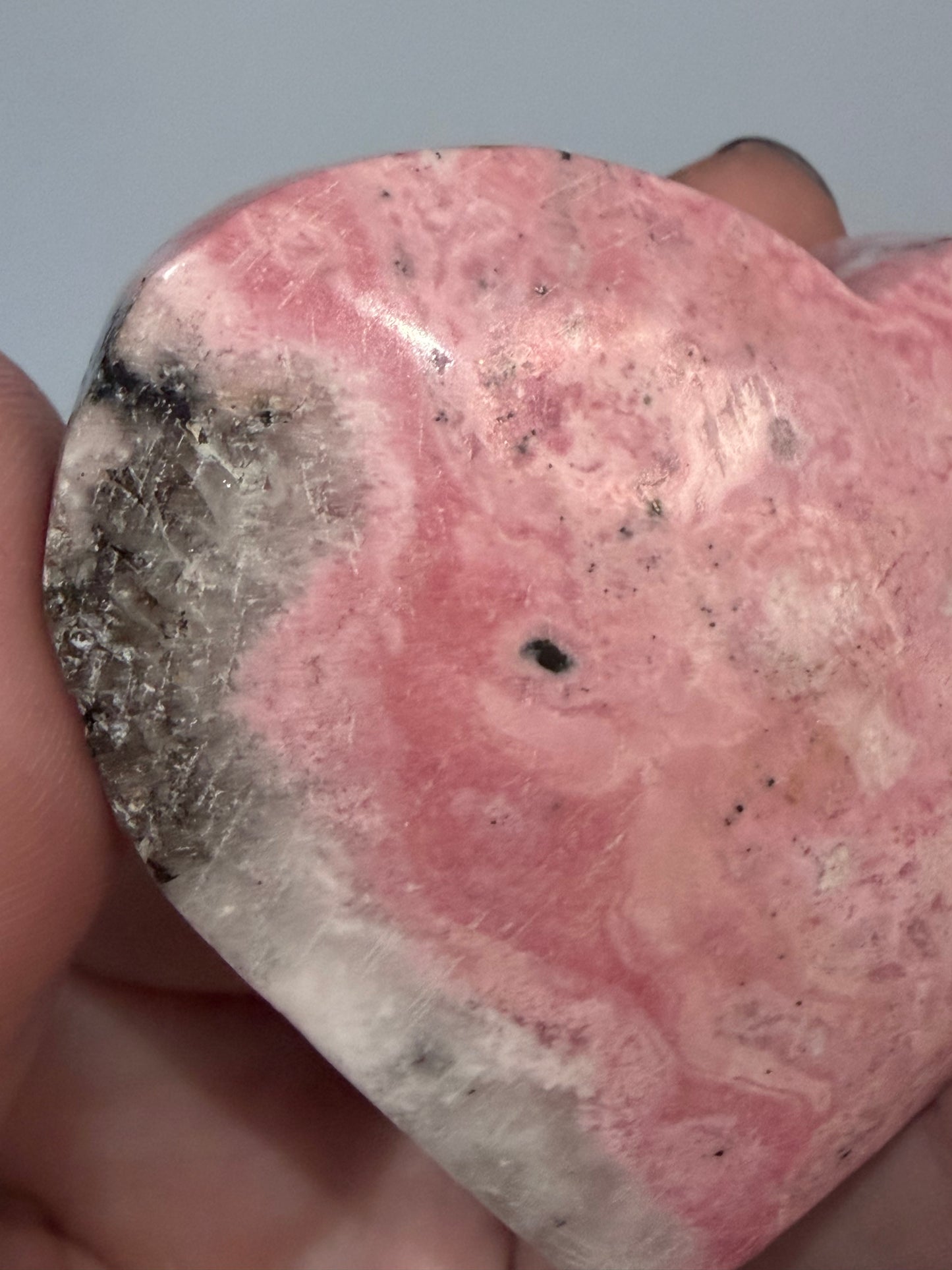 Pink Rhodonite Heart (Peru) B