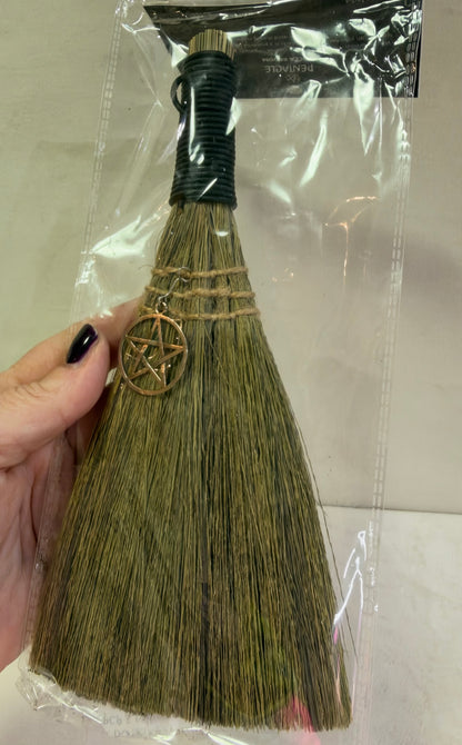 Pentacle Wicca Broom – Mini Witch’s Besom – 22cm