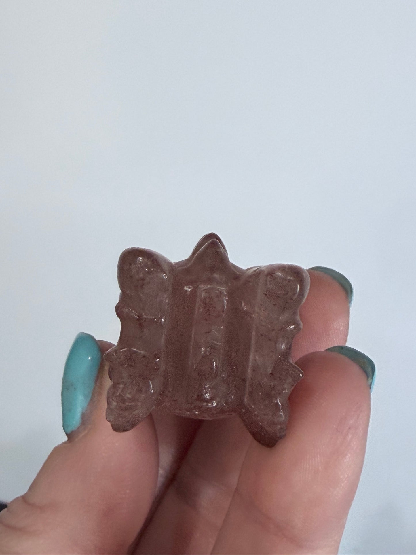 Strawberry Quartz Dragon Head Carving B - 5cm