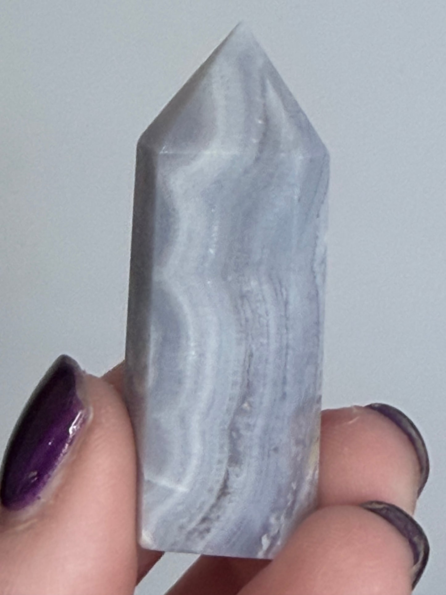 Blue Lace Agate Tower – 4.8cm | 21g