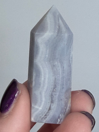 Blue Lace Agate Tower – 4.8cm | 21g