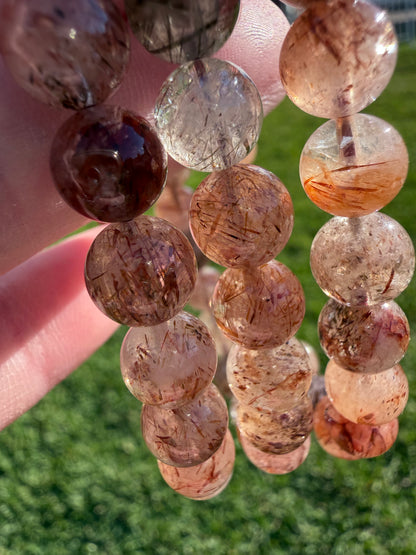 High Quality 8mm Mixed Rutile Quartz Bracelet
