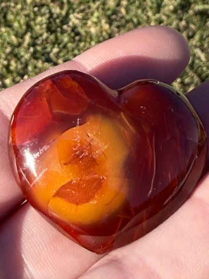 Carnelian Puffy 4cm Heart