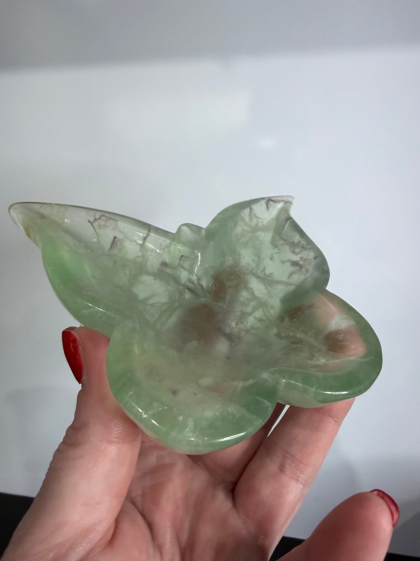 Green Fluorite Butterfly Bowl – 317g