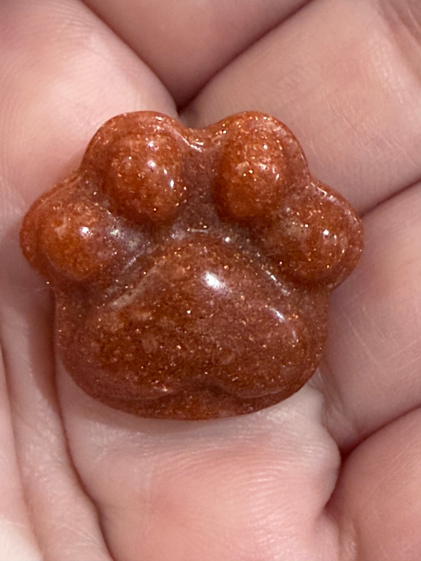 Paw Print Mini Crystal Carvings – Various Materials | 3cm