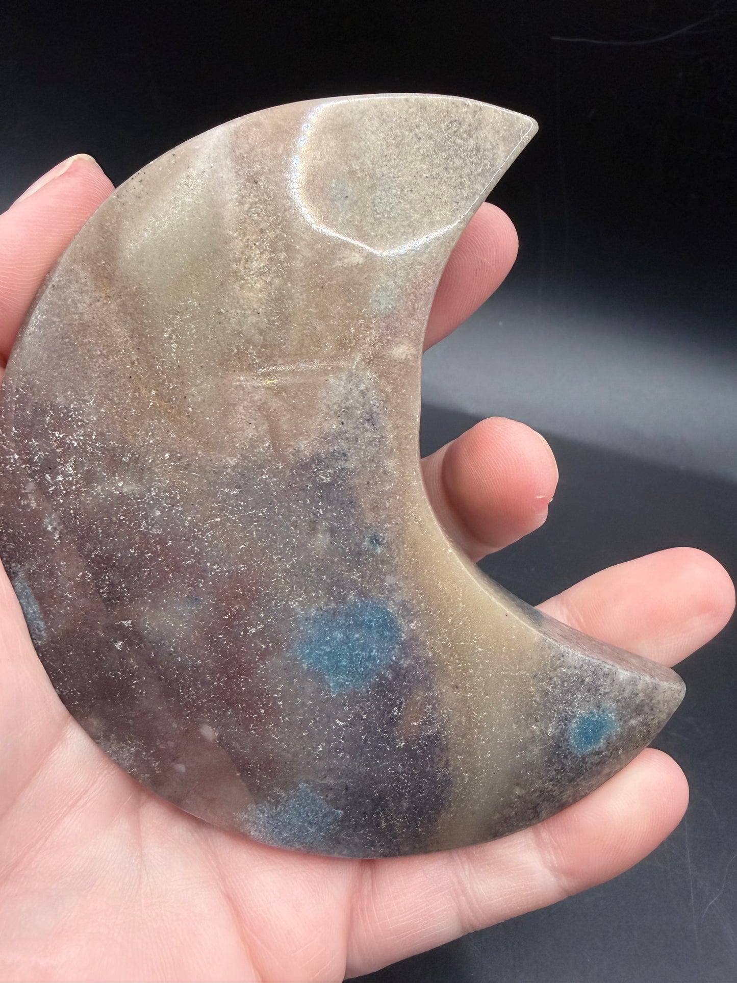 Trolleite Moon on Custom Stand