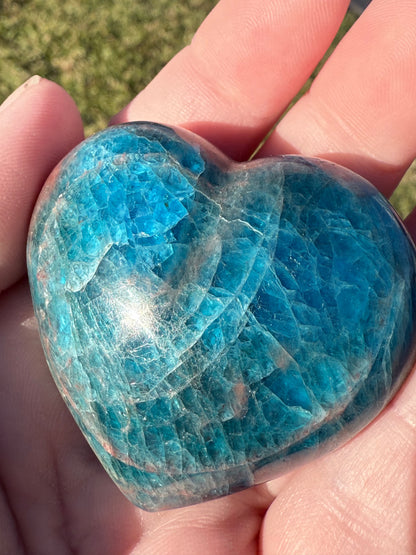 Blue Apatite Heart 5.5cm