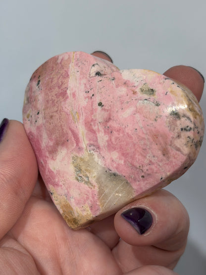 Pink Rhodonite Heart (Peru) C