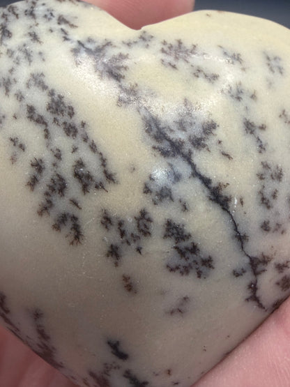 Dendritic Jasper Heart – Grounding & Growth 6.2cm