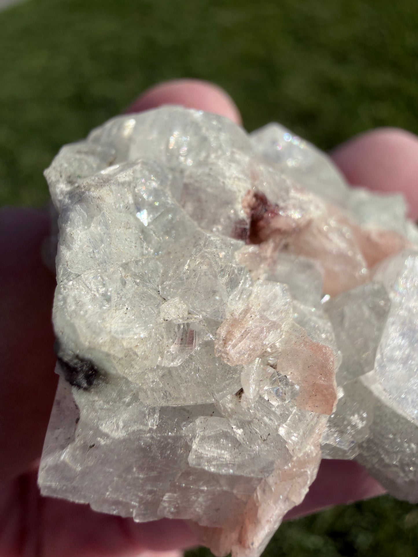 Jalgaon Apophyllite Cluster with Peach Stilbite, Heulandite & Chalcedony – India