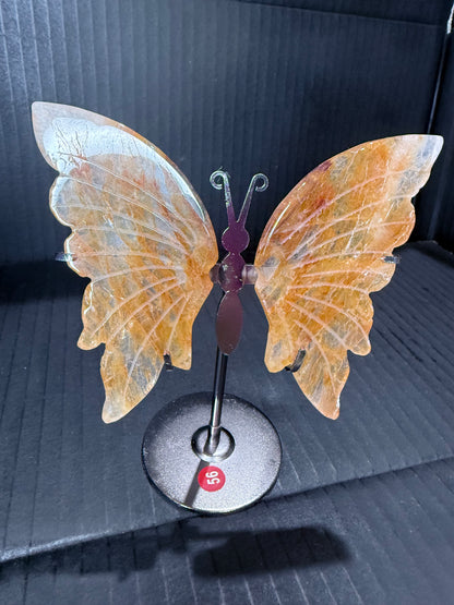 Golden Healer Quartz Butterfly